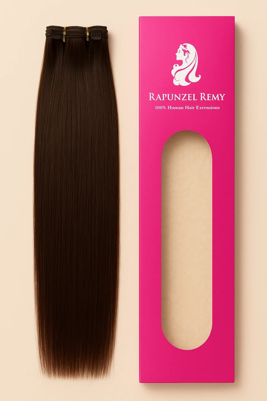 Extensiones de clips de 20 pulgadas Rapunzel Remy