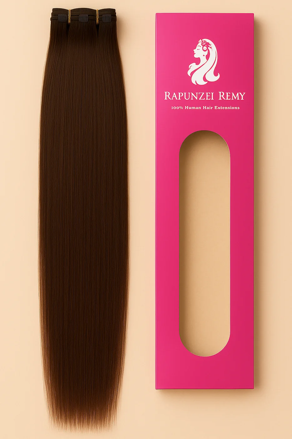 Extensiones de clips largas de 24 pulgadas Rapunzel Remy