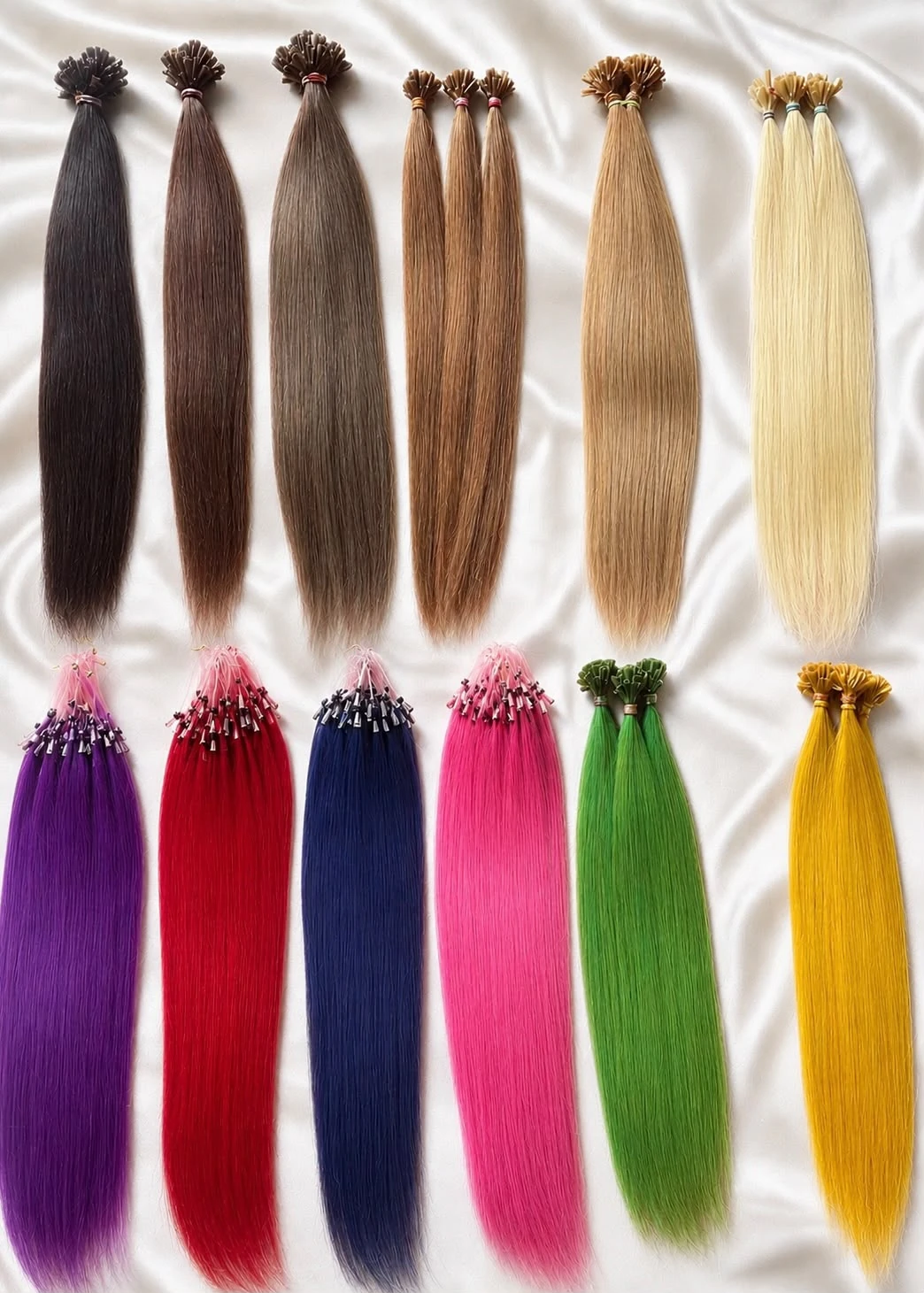 Extensiones por punto en varios tonos